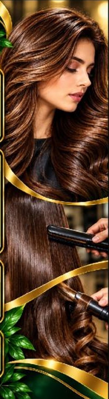 Long glossy hair